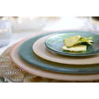 Dessous d'assiette rond ginkgo doré AULICA