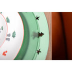 Dessous d'assiette vert brillant décor sapin AULICA