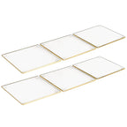 Dessous de verres carrés avec bord doré - lot de 6 AULICA