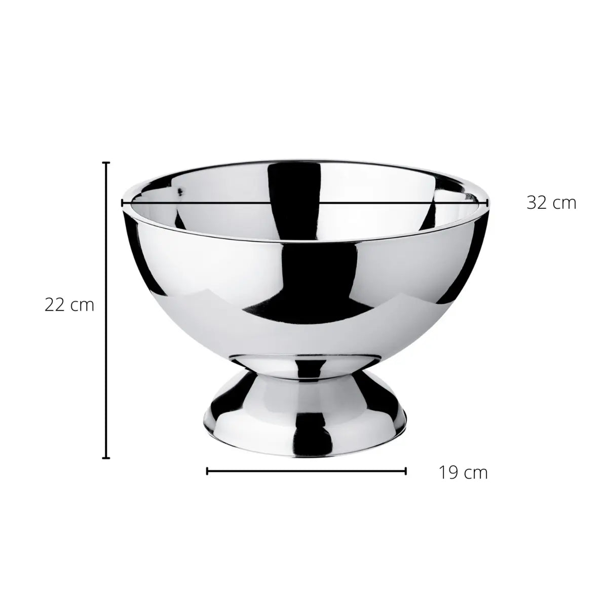 EDZARD Cave à champagne Cave à vin Cave à vin Cadiz, acier inoxydable poli brillant, double paroi, ø 32 cm EDZARD-SHOP.com