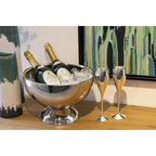 EDZARD Cave à champagne Cave à vin Cave à vin Cadiz, acier inoxydable poli brillant, double paroi, ø 32 cm EDZARD-SHOP.com
