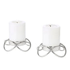 EDZARD Lot de 2 bougeoirs Bastia en argent H 3 cm EDZARD-SHOP.com
