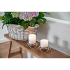EDZARD Lot de 2 bougeoirs Bastia en argent H 3 cm EDZARD-SHOP.com