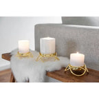 EDZARD Lot de 2 bougeoirs Bastia en or H 4,5 cm EDZARD-SHOP.com