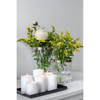 EDZARD Vase Charlotte, verre cristal soufflé à la bouche avec bord en platine, hauteur 24 cm, diamètre 19 cm EDZARD-SHOP.com