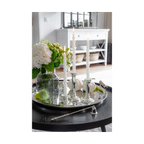 EDZARD Vase Gabi (Ø 17 cm, hauteur 19 cm), verre de cristal foncé soufflé à la bouche avec un bord en platine EDZARD-SHOP.com