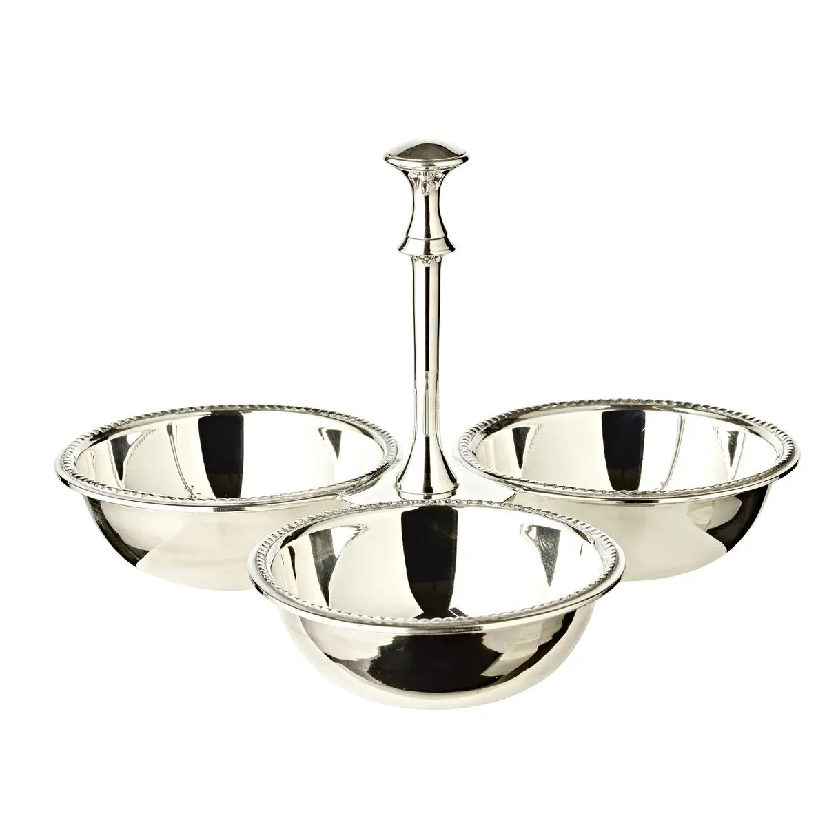 EDZARD bol triplet bol triple bol snack Perla, argent massif, diamètre 21 cm EDZARD-SHOP.com
