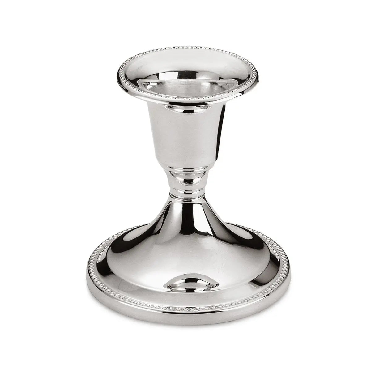 EDZARD bougeoir Perla pour bougies en bâtonnet, hauteur 7 cm, noble argenté, résistant au ternissement EDZARD-SHOP.com