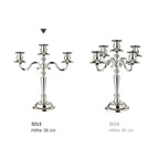 EDZARD bougeoir Regina, 3 flammes, hauteur 36 cm, noble argenté, résistant au ternissement EDZARD-SHOP.com
