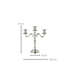 EDZARD bougeoir Regina, 3 flammes, hauteur 36 cm, noble argenté, résistant au ternissement EDZARD-SHOP.com