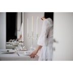 EDZARD bougeoir Regina, 3 flammes, hauteur 36 cm, noble argenté, résistant au ternissement EDZARD-SHOP.com