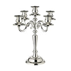 EDZARD bougeoir Regina, 5 flammes, hauteur 37 cm, noble argenté, résistant au ternissement EDZARD-SHOP.com