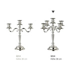 EDZARD bougeoir Regina, 5 flammes, hauteur 37 cm, noble argenté, résistant au ternissement EDZARD-SHOP.com