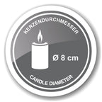 EDZARD bougeoir bougeoir Agadir, acier inoxydable poli brillant, diamètre 8,5 cm, hauteur 10 cm EDZARD-SHOP.com