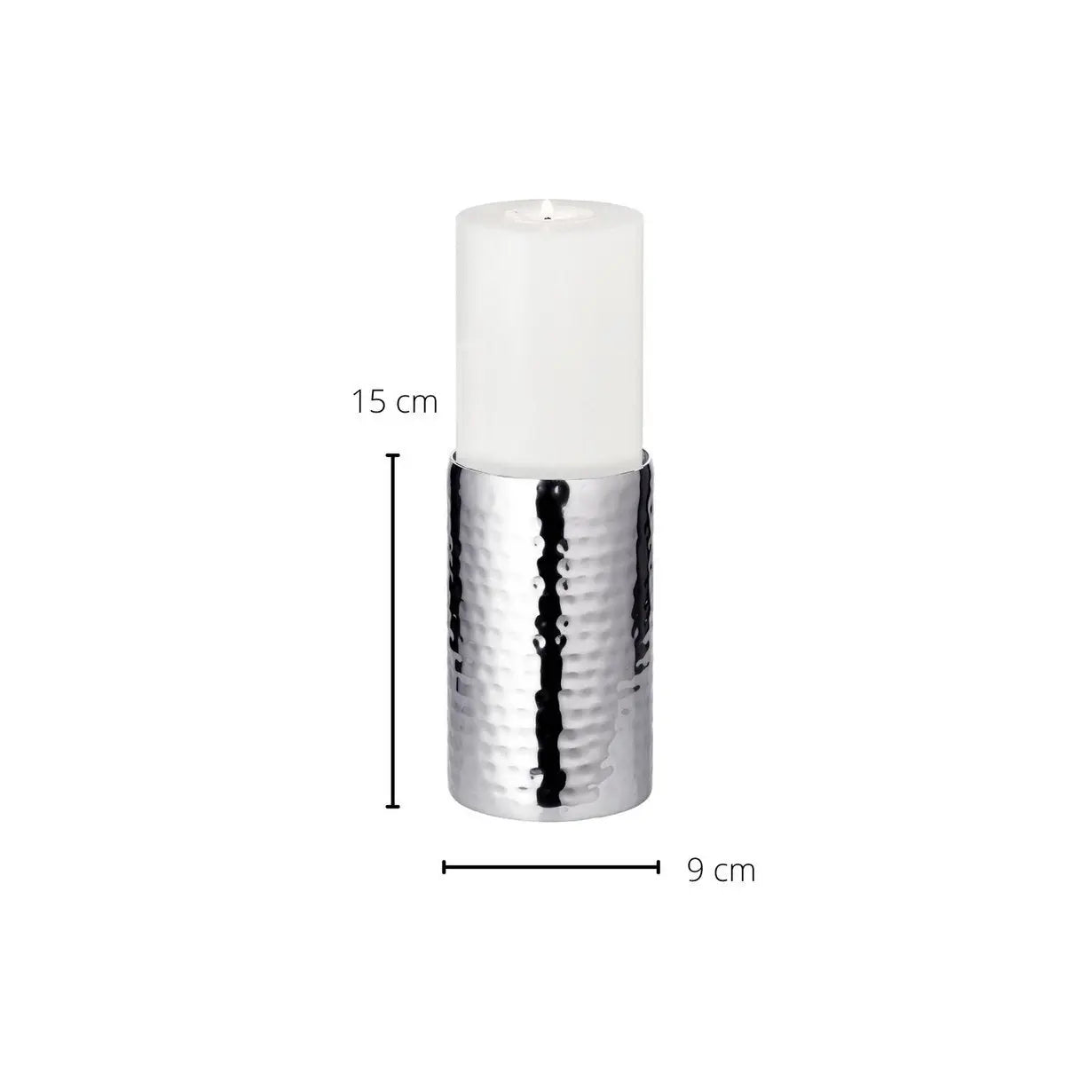 EDZARD bougeoir bougeoir Agadir, acier inoxydable poli brillant, diamètre 8,5 cm, hauteur 15 cm EDZARD-SHOP.com