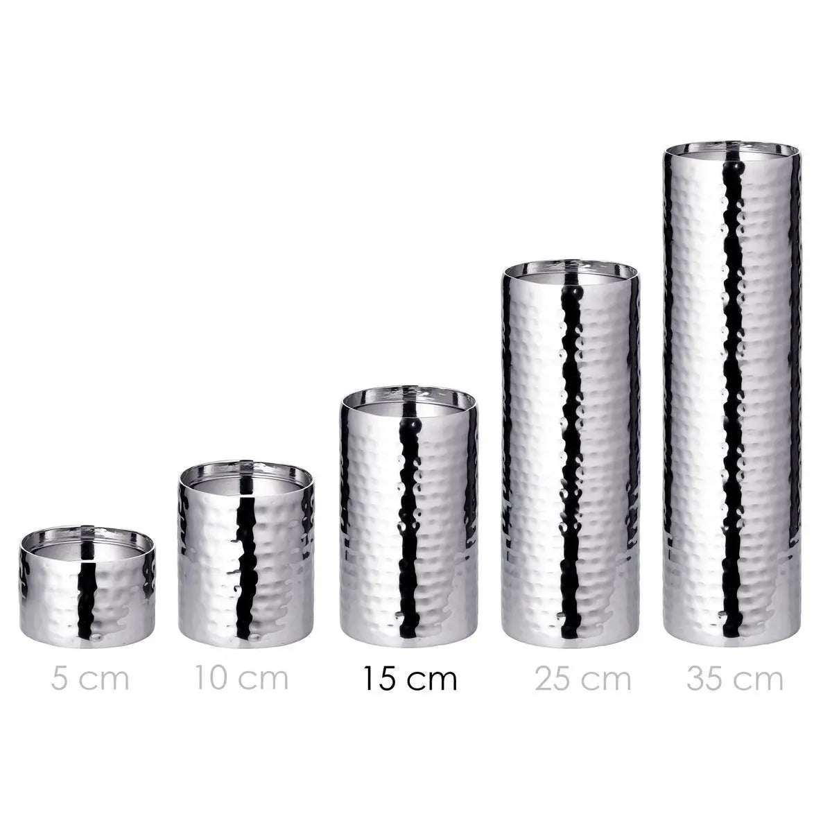 EDZARD bougeoir bougeoir Agadir, acier inoxydable poli brillant, diamètre 8,5 cm, hauteur 15 cm EDZARD-SHOP.com