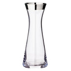 EDZARD carafe Hendrik, verre cristal soufflé à la bouche avec bord en platine, H 27 cm, ø 11 cm, capacité 0,8 litre EDZARD-SHOP.com