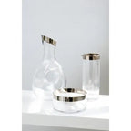 EDZARD carafe anis, verre cristal soufflé à la bouche avec bord en platine, hauteur 21 cm, ø 9 cm, capacité 0,75 litre EDZARD-SHOP.com