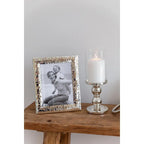 EDZARD lanterne Mascha, noble argenté, résistant au ternissement, hauteur 28 cm, pour bougies jusqu'à 10 cm de diamètre EDZARD-SHOP.com