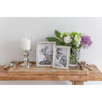 EDZARD lanterne Mascha, noble argenté, résistant au ternissement, hauteur 28 cm, pour bougies jusqu'à 10 cm de diamètre EDZARD-SHOP.com