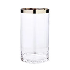EDZARD lanterne Molly, verre cristal soufflé à la bouche avec bord en platine, hauteur 30 cm, diamètre 17 cm EDZARD-SHOP.com