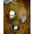 EDZARD lanterne Molly, verre cristal soufflé à la bouche avec bord en platine, hauteur 30 cm, diamètre 17 cm EDZARD-SHOP.com