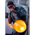 EDZARD lanterne Molly, verre cristal soufflé à la bouche avec bord en platine, hauteur 30 cm, diamètre 17 cm EDZARD-SHOP.com