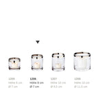 EDZARD lanterne Molly, verre cristal soufflé à la bouche avec rebord platine, hauteur 8 cm, diamètre 7 cm EDZARD-SHOP.com