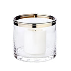EDZARD lanterne Molly, verre en cristal soufflé à la bouche avec bord en platine, hauteur 10 cm, diamètre 11,5 cm EDZARD-SHOP.com