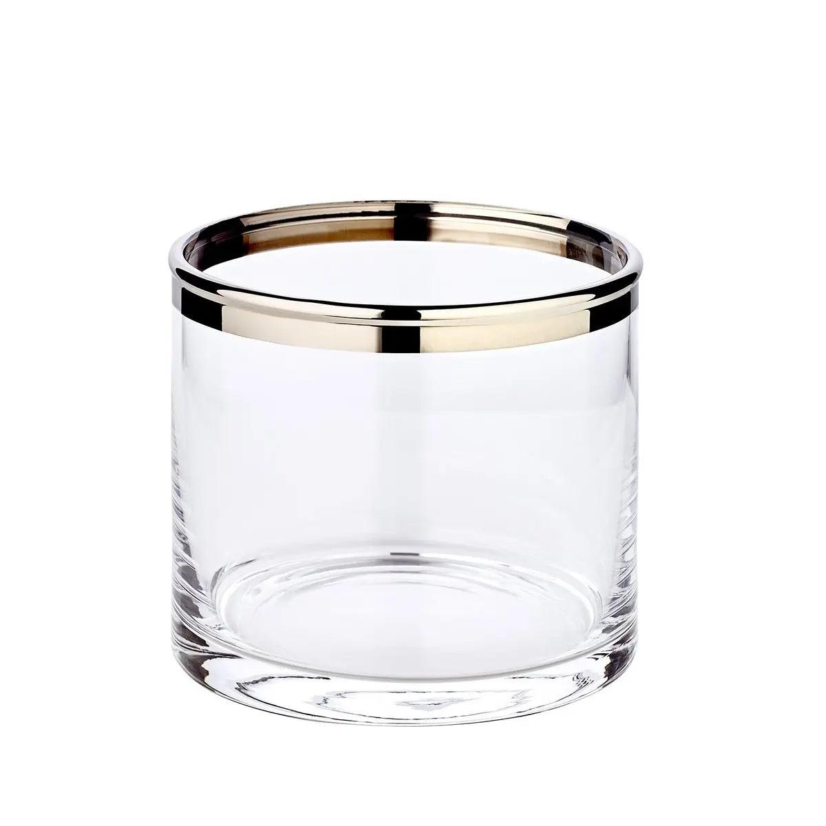 EDZARD lanterne Molly, verre en cristal soufflé à la bouche avec bord en platine, hauteur 10 cm, diamètre 11,5 cm EDZARD-SHOP.com
