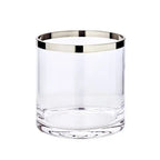 EDZARD lanterne Molly, verre en cristal soufflé à la bouche avec bord en platine, hauteur 18 cm, diamètre 18 cm EDZARD-SHOP.com