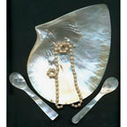 EDZARD lot de 2 cuillères en nacre, cuillères à caviar, cuillères à oeufs, coins arrondis, nacre de mer, longueur 11 cm EDZARD-SHOP.com