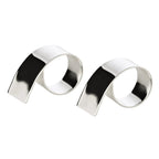 EDZARD lot de 2 ronds de serviette volute, argenté, résistant au ternissement, longueur 6 cm, diamètre 4 cm EDZARD-SHOP.com