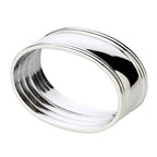 EDZARD lot de 4 anneaux de table fil, noble argenté, résistant au ternissement, longueur 6 cm EDZARD-SHOP.com