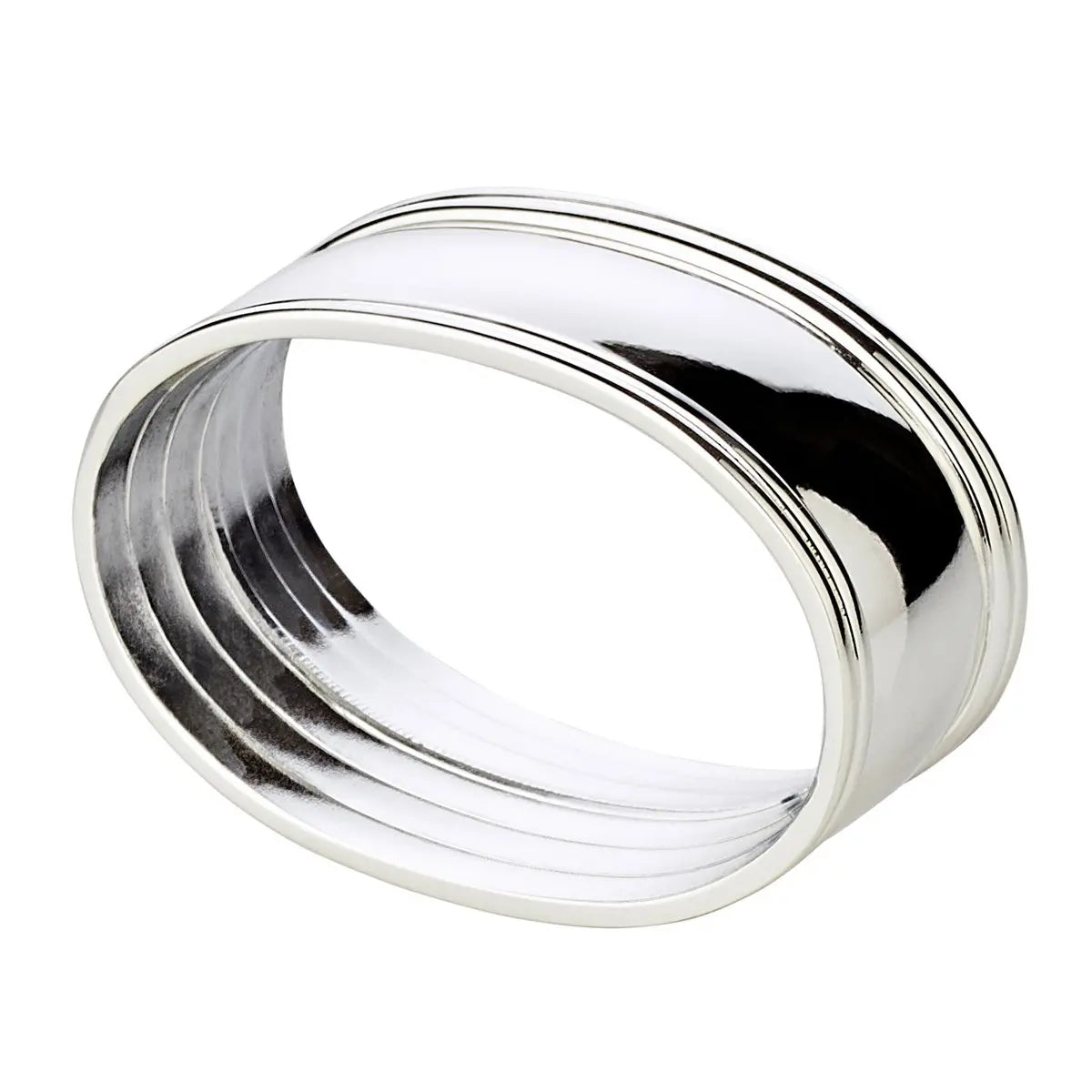 EDZARD lot de 4 anneaux de table fil, noble argenté, résistant au ternissement, longueur 6 cm EDZARD-SHOP.com