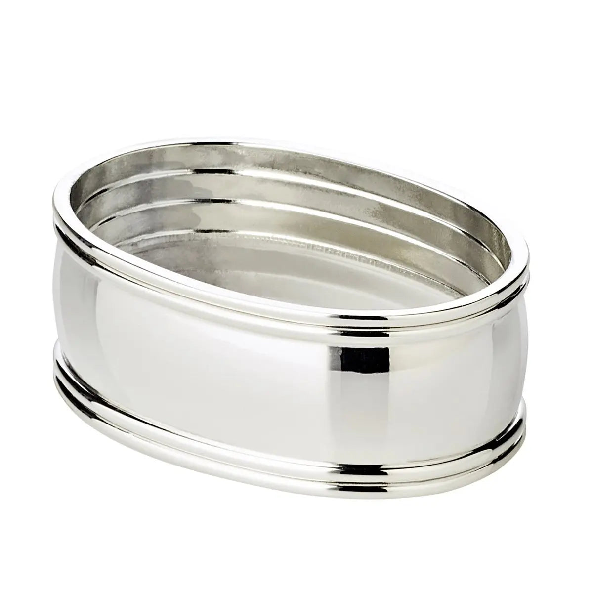 EDZARD lot de 4 anneaux de table fil, noble argenté, résistant au ternissement, longueur 6 cm EDZARD-SHOP.com