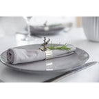 EDZARD lot de 4 ronds de serviette cerf, argenté, longueur 5 cm EDZARD-SHOP.com