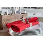 EDZARD lot de 4 ronds de serviette cerf, argenté, longueur 5 cm EDZARD-SHOP.com