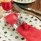 EDZARD lot de 4 ronds de serviette cerf, argenté, longueur 5 cm EDZARD-SHOP.com
