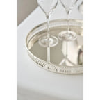 EDZARD plateau galerie plateau plateau de service Delphi, rond, noble argenté, diamètre 30 cm EDZARD-SHOP.com
