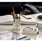 EDZARD porte-stylo, porte-stylo Carlton, argenté, résistant au ternissement, hauteur 9 cm EDZARD-SHOP.com