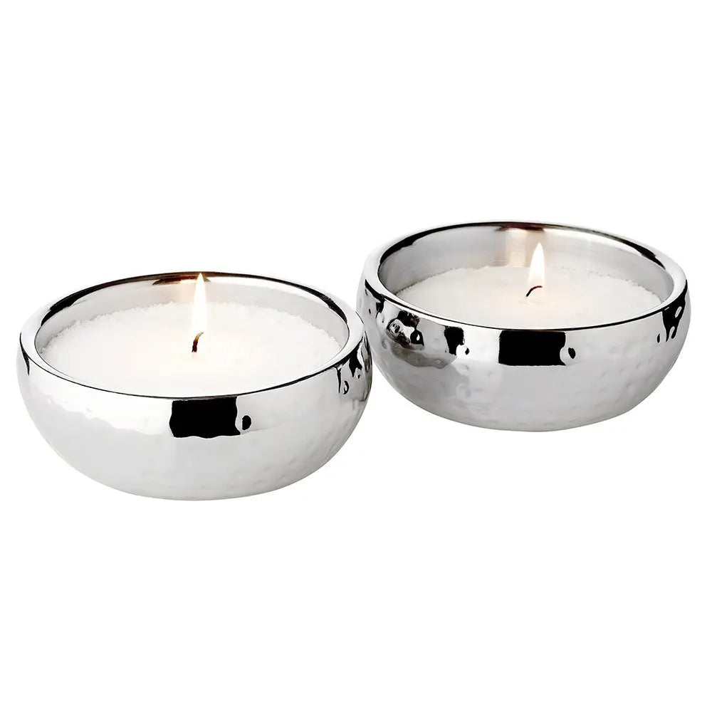 EDZARD set de 2 bols Pluto, acier inoxydable poli brillant, extérieur martelé, diamètre 12 cm EDZARD-SHOP.com
