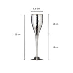 EDZARD set de 2 flûtes à champagne Dodo, martelées, argentées, hauteur 23 cm, contenance 200 ml EDZARD-SHOP.com