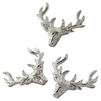 EDZARD set de 3 bougeoirs bougeoir élan, aluminium nickelé, hauteur 4,5 cm EDZARD-SHOP.com