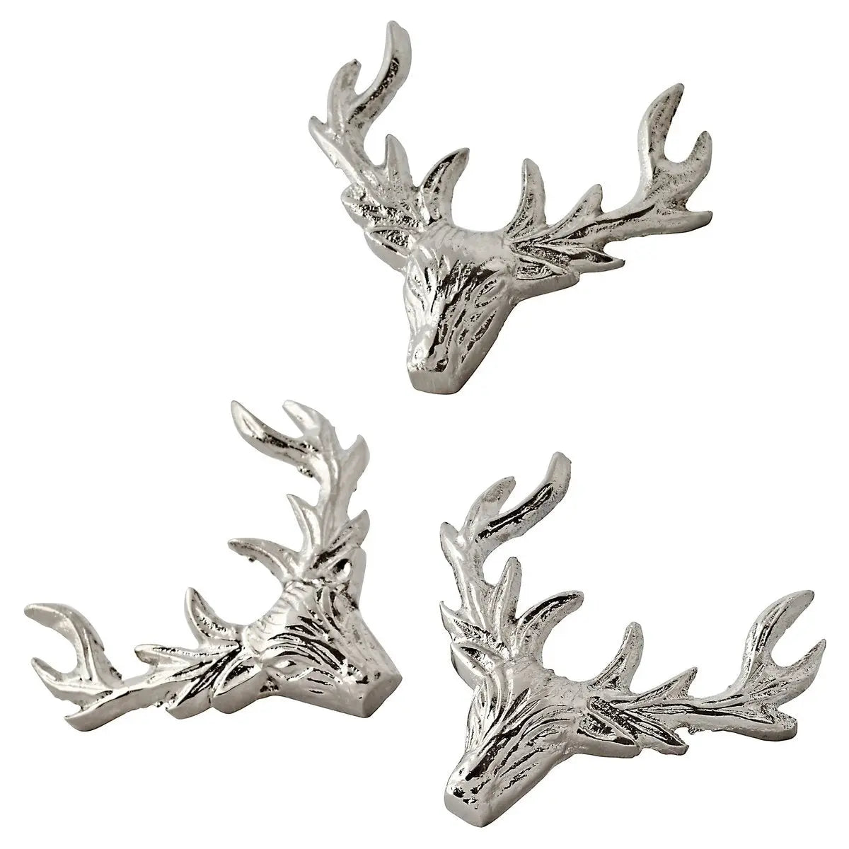 EDZARD set de 3 bougeoirs bougeoir élan, aluminium nickelé, hauteur 4,5 cm EDZARD-SHOP.com