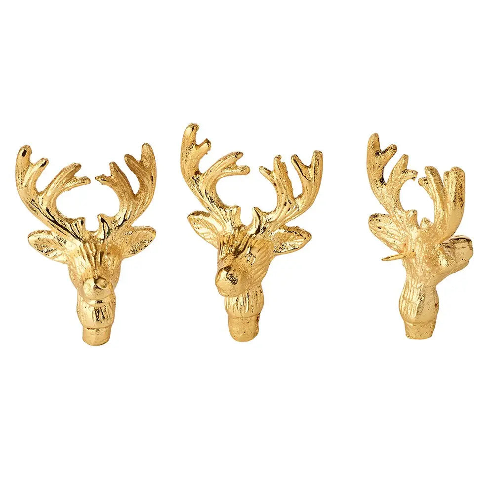 EDZARD set de 3 bougeoirs bougeoirs élan, aluminium nickelé doré, hauteur 6 cm EDZARD-SHOP.com