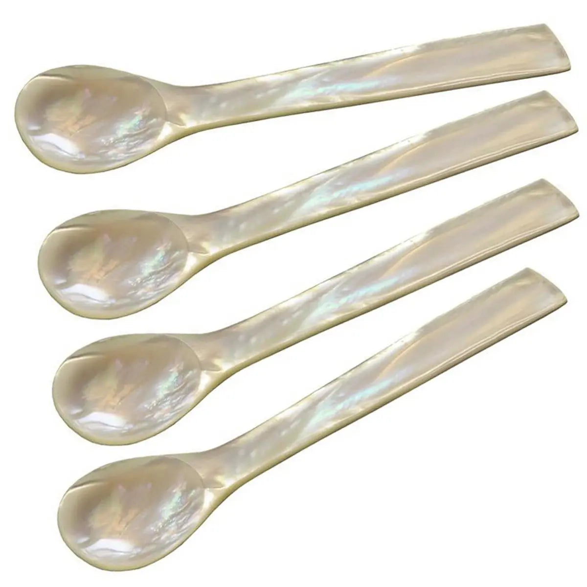 EDZARD set de 4 cuillères en nacre cuillères à caviar cuillères à œufs, coins droits, longueur 12 cm EDZARD-SHOP.com