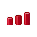 Edzard 3 Set Permanent Candle Cornelius (hauteur 6/8/11 cm, Ø 6 cm), rouge, support d'éclairage à la chaleur 90 ° EDZARD-SHOP.com