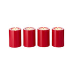 Edzard 4 Set TEA LUMER SUPPORT CORNELIUS ROUGE Ø 6 cm H 8 cm, porte-chauds résistants à la chaleur 90 ° EDZARD-SHOP.com