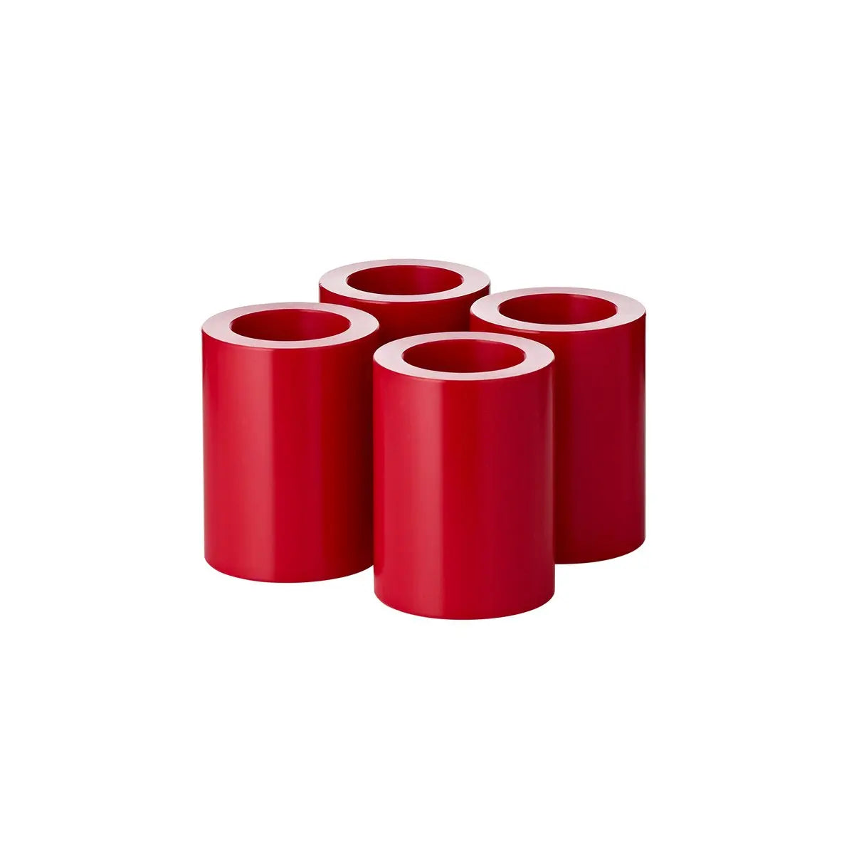 Edzard 4 Set TEA LUMER SUPPORT CORNELIUS ROUGE Ø 6 cm H 8 cm, porte-chauds résistants à la chaleur 90 ° EDZARD-SHOP.com